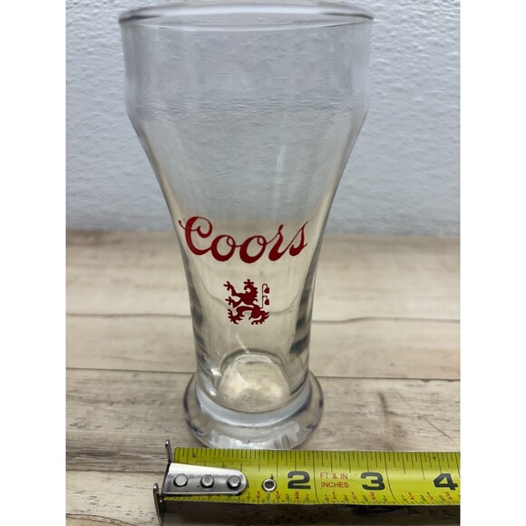 Vtg 1970 Set Of 3 Coors Red Griffin Lion Logo Beer Glasses - Picture 12 of 12